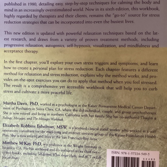 The Relaxation & Stress Reduction Workbook Sixth Edition - Picture 3 of 8